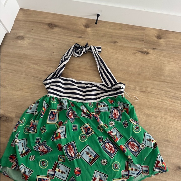 Anthropologie Dresses & Skirts - Anthropologie Green and Black Striped Mini Dress